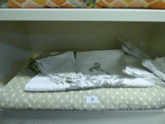 *ASSORTED FABRIC BUNTING, TABLE CLOTH COVERS ECT