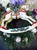 Festive Wreath and a Festive Rocking Horse