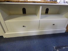 *White Side Unit with Drawers with Brushed Stainless Steel Handles