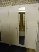 *One Triple & One Double Door Wardrobe in White Finish