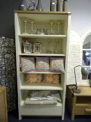 *OPEN FRONTED CREAM BOOKCASE WITH DETAIL