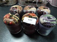 *6 H & H Scented Candles