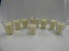 *8 SCENTED CANDLES IN GLASS HOLDERS