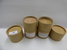 *2 DESIGNER WOOD STYLE CANDLES
