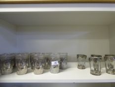 *14 GLASS CANDLE HOLDERS