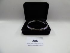 Silver Coloured & Diamante Bracelet