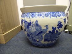 Oriental Blue and White  Flower Pot