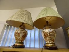 2 Oriental Lamps with Shades
