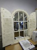 *SHABBY CHIC STYLE CARSONS MIRROR ENCLOSED BY DOORS