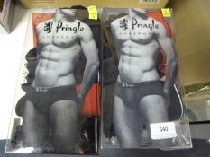 *2 Packs of 4 Pringle Briefs Size Small