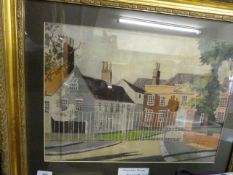 Framed Water Colour of Assemble House - Norwich