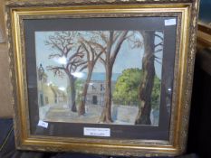 Gilt Framed Water Colour of Bare Hall Morcombe