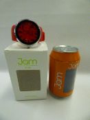 Jam Time Watch with Red Face and Red Strap