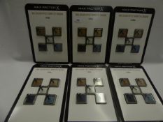 *6 CARDS CONTAINING 5 MAX-FACTOR EYESHADOWS