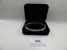 Silver Coloured & Diamante Bracelet