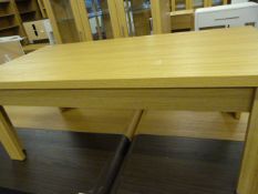 *Occasional Table on 4 Square Legs in Light Wood Finish