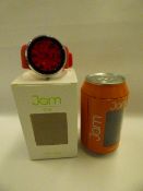Jam Time Watch with Red Face and Red Strap