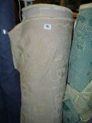 1 Roll of Beige Patterned Upholstery Fabric