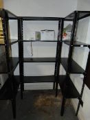 *3 Bays of Adjustable Black Shelving