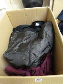 *Box containing Assorted Water Proof Jackets - Dress Shirts - Sweatshirts etc