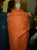 1 Roll of Orange Self Patterned Upholstery Fabric