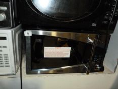 *Delonghi High Gloss Black and Brushed Stainless Steel 800w Microwave Oven