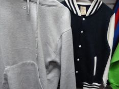 *Baseball Style Jacket and Grey Hoodie Top