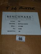 *Box containing 20 Pairs of Bench Mark Bottle Green Working Trousers Size 32 Regular