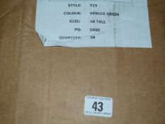 *20 Pairs of Bench Mark T25 Spruce Green Working Trousers Size 48 Tall