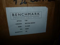 *Box containing 20 Pairs of Bench Mark Bottle Green Size 52 Regular Working Trousers