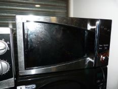 *Delonghi 800w High Gloss Black & Brushed Stainless Steel Microwave Oven