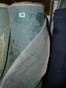 1 Roll of Green Self Patterned Upholstery Fabric