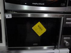 *Delonghi 800W Brushed Stainless Steel and High Gloss Black Digital Microwave Oven