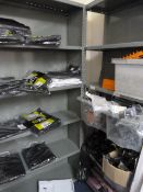 *Contents of Grey Storage Racking which includes Various Working Trousers - Chrome Shop Fittings etc