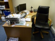 *Light Oak Desk and Chair