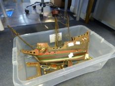 Wood Spanish Galleon Model