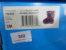 *Black Khombu Children's Boots Size 3