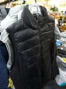 *2 Sleeveless Padded Waistcoats - Black & Silver