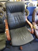 Black Swivel Arm Chair