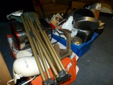 3 Boxes containing Decorative Plates - Toaster - Kitchenalia etc