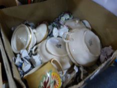 Box containing Cauldrons - Art Deco Jug etc