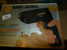Black and Decker Cordless Screw Driver
