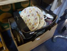 2 Boxes containing Dinnerware etc