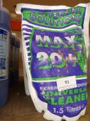 *5 x 1.5L of Universal Solutions Max20+ Cleaner