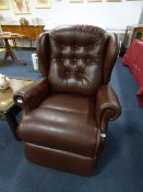 Brown Electric Reclining Armchair