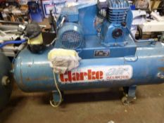 Clark Air Single Phase Compressor Mounted on Receiver