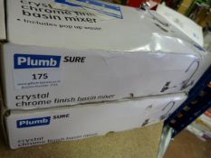 *2 Plumsure Swan Neck Basin Mixers with Wastes