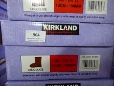 *Kirkland Sheepskin Boots - Chocolate Size 12