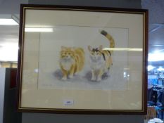 Framed Picture Depicting Cats