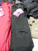 *2 Pairs of Zip off Weatherproof Suspender Pants XS & S
